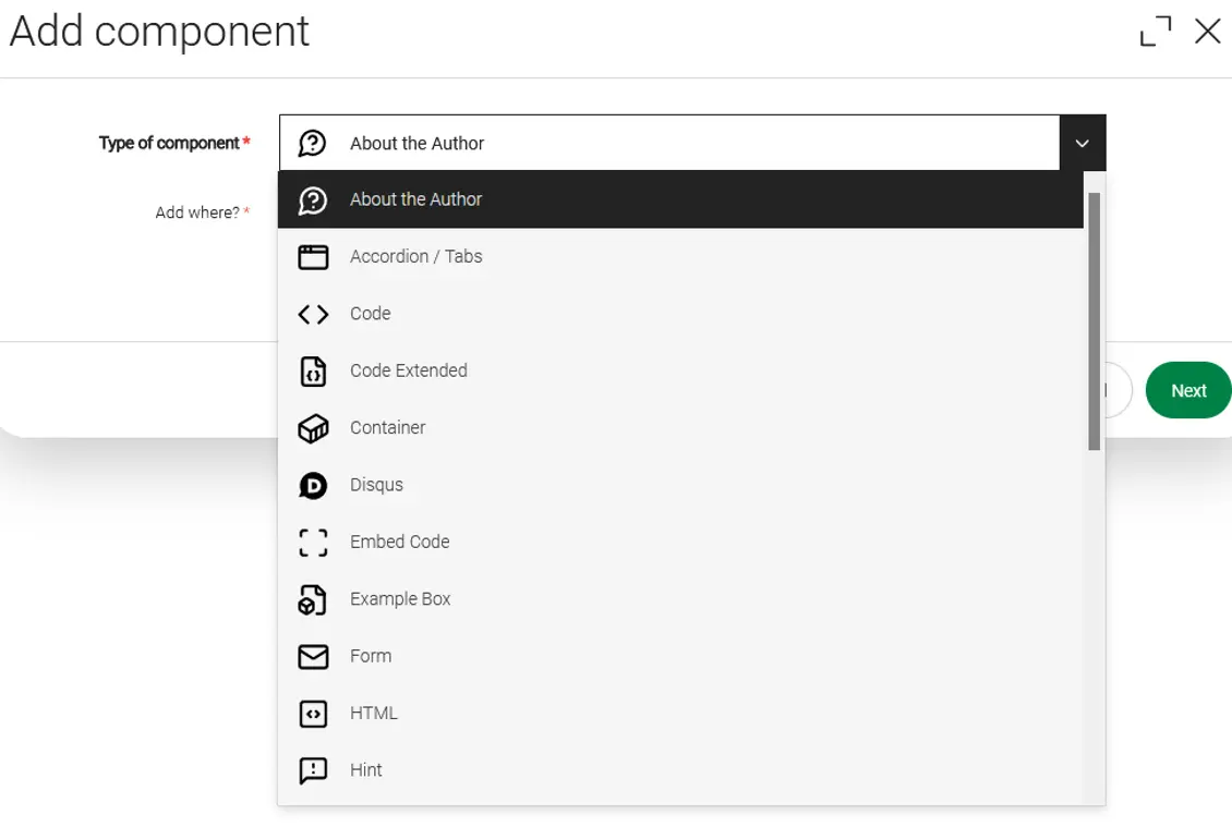 Component Chooser